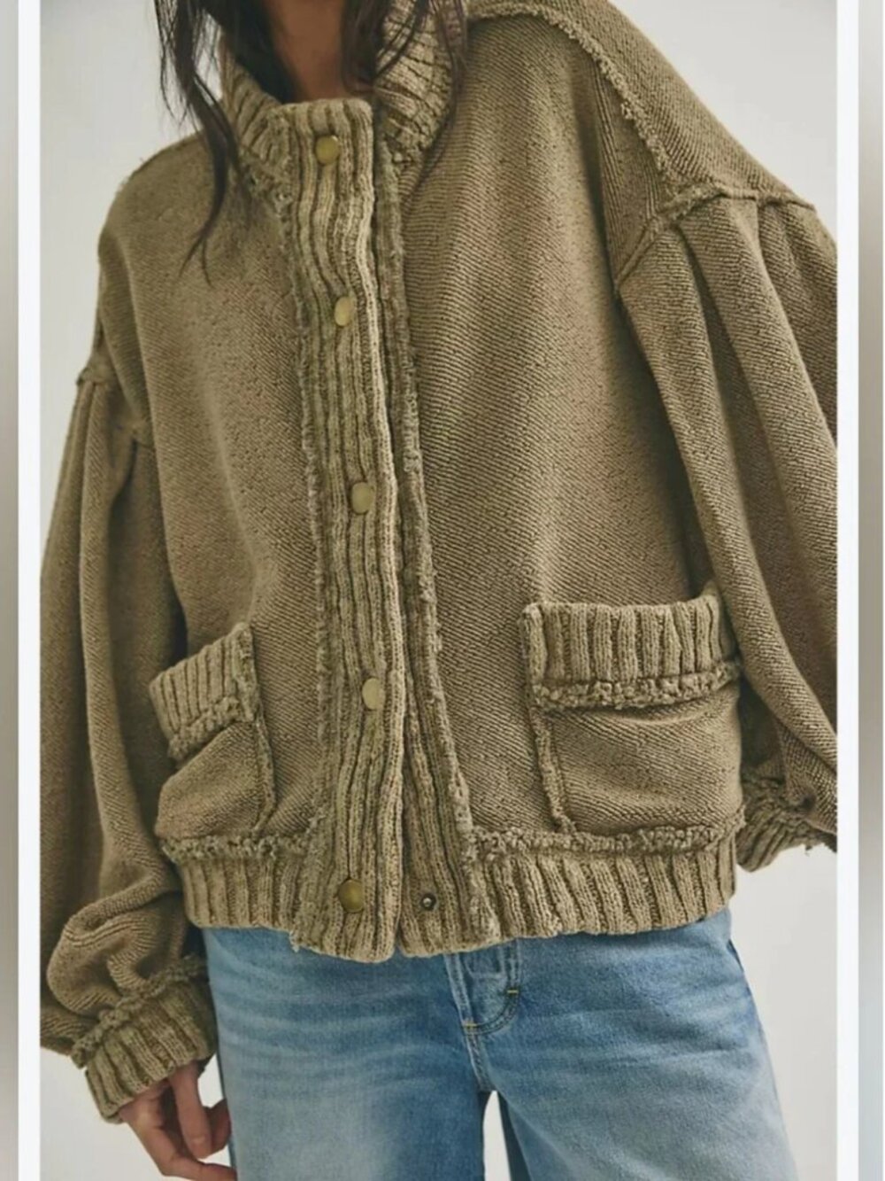Free People NWT Cute in This Cardigan oversized cotton size xs